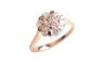 Austria Crystals Flower Rose Ring for women