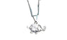Trendy Cute Elephants Pendant Necklace