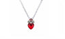 Red Heart Crown Necklace Queen of Hearts For Girl