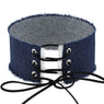 Fashion Bohemian Cowboy Width Denim Choker Necklace