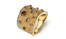 Multicoloured Rhinestones Paved Cocktail Ring, 6