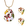 New Ethnic Style Enamel Colorful Butterfly Crystal Jewelry Set