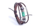 Vintage Retro Leather Bracelet Mens Biker