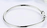Sterling Silver Classic Bangle With Clear For Women