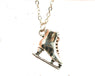 Antique Silver Color 3D Skate Pendant Necklace For Women