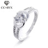 Wedding band white gold color rings for women