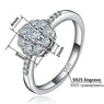 White Gold Color Flower Wedding Rings