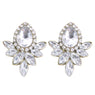 New Fashion Black Rhinestone Resin Stud Earrings
