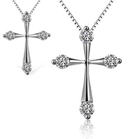 New Fashion Cross Zircon Pendant Necklace - sparklingselections