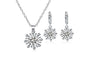 Women's Simple Sun Flower Earrings Necklace Set