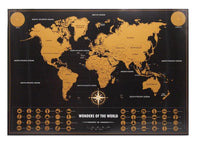 Personalized Vintage Travel World Map Poster - sparklingselections