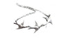 Sparrow Bird Antique Silver Necklace For Women