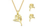 Gorgeous Women Rose Flower Ornament Set