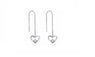 Love Heart Drop Dangle Line Earrings