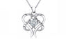 Rhinestone Love Heart Pendants Necklace For Women