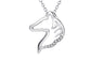 Horse Head Crystal Hollow Pendant Necklace For Women