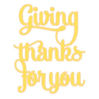 Artificial Craft Giving Thanks for You Words Metal Cutting Dies Cards - sparklingselections