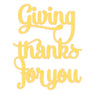 Artificial Craft Giving Thanks for You Words Metal Cutting Dies Cards