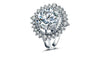 Round Crystal Cubic Zirconia Ring For Women (9,10)