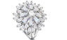 Engagement Ring for Women Wedding Band Zircon Gold Color