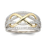 New Fashion Silver Gold Plated Cubic Zirconia Rings