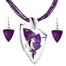 New Stylish Leather Enamel Gem Jewelry Sets