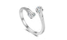 Women's Twin Cubic Zirconia Austrian Crystal Ring