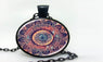 Splendour of Color Kaleidoscope Glass Cabochon Mandala Necklace