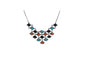 Antique Silver Color Colorful Choker Necklace for Women