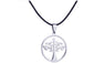 Fashion Hollow Tree Leather Rope Pendant Necklace