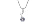 Round Shape Transparent Pendant Necklace for Women