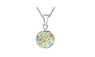 Micro Pave CZ Disco Ball Beads Pendant Necklace