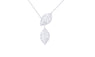 Hollow Double Leaf Pendant Necklaces