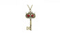 Owl key Long Sweater Pendant Necklace