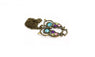 Crystal Big Blue Eyed Owl Long Chain Pendant Necklace