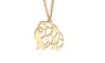 Cut Out Dainty Puppy Dog Pendant Necklace