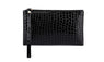 Women PU Leather Clutch Black Cosmetic Handbag Purse