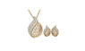 Love Crystal Pendant Necklace jewelry Set