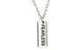 Handmade 21*8mm Fearless Tag Pendant Necklace