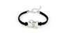 Love Heart Handmade Alloy Rope Charm Weave Bracelet