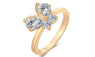Butterfly Shape Zircon Crystal Ring