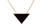 Fashion Star Small Black Triangle Pendants Necklaces