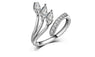 Fashion Silver Leaves Wedding Rings