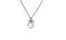 Silver Flower 18" Short Pendant Necklace