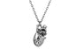 Human Hollow Heart Pendant Necklace