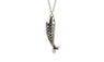 Silver Fish Pendant Necklace For Women