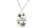 Merry Christmas Snowflake Pendant Necklace