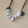 Simple Ceramic Rope Chain Pendant Necklace