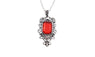 Red Crystal Angel Pendant Necklace