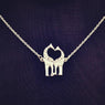 Double Giraffe Pendant Necklace For Women's Fashion Animal Pattern Wedding Casual Jewelry Girls Gifts